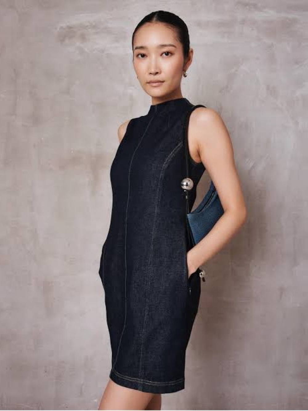 SPANX® | Denim Seamed Shift Dress